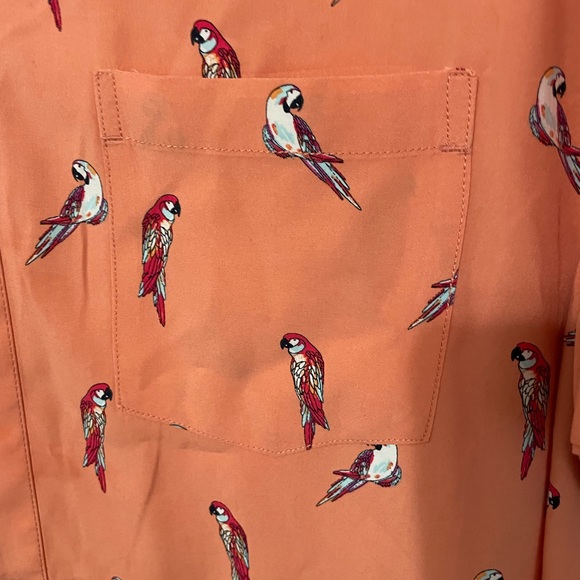 Jimmy Buffett Margaritaville Men’s XXL short Sleeve Button Up Parrot print shirt - Picture 4 of 8